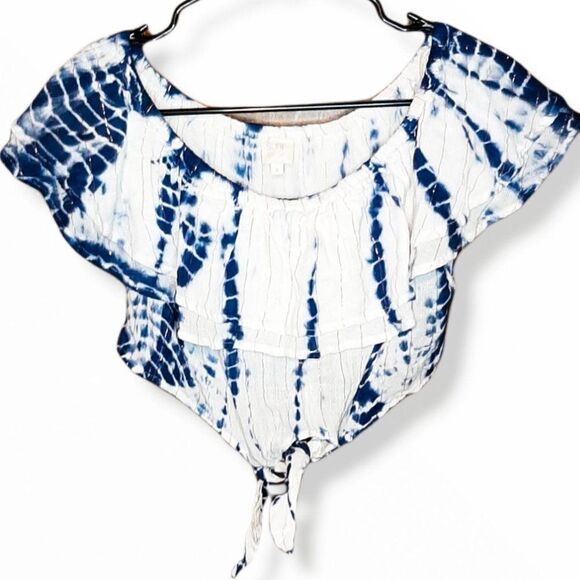 Surf Gypsy Boho Off the Shoulder Tie Dye Top sz S - Picture 3 of 6